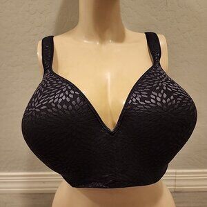Playtex Bra 44DD Black Underwire Lined 4823